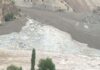 Сель затопил дорогу и приусадебные участки в Кулябе