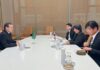 Посол Туркменистана встретился с Генеральным директором Департамента по делам Южной Азии, Ближнего Востока и Африки