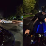 В Ташкенте мотоциклиста, пытавшегося скрыться от инспекторов ДПС, арестовали на 15 суток — видео