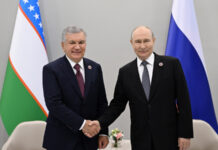 Шавкат Мирзиёев и Владимир Путин провели встречу в Бишкеке
